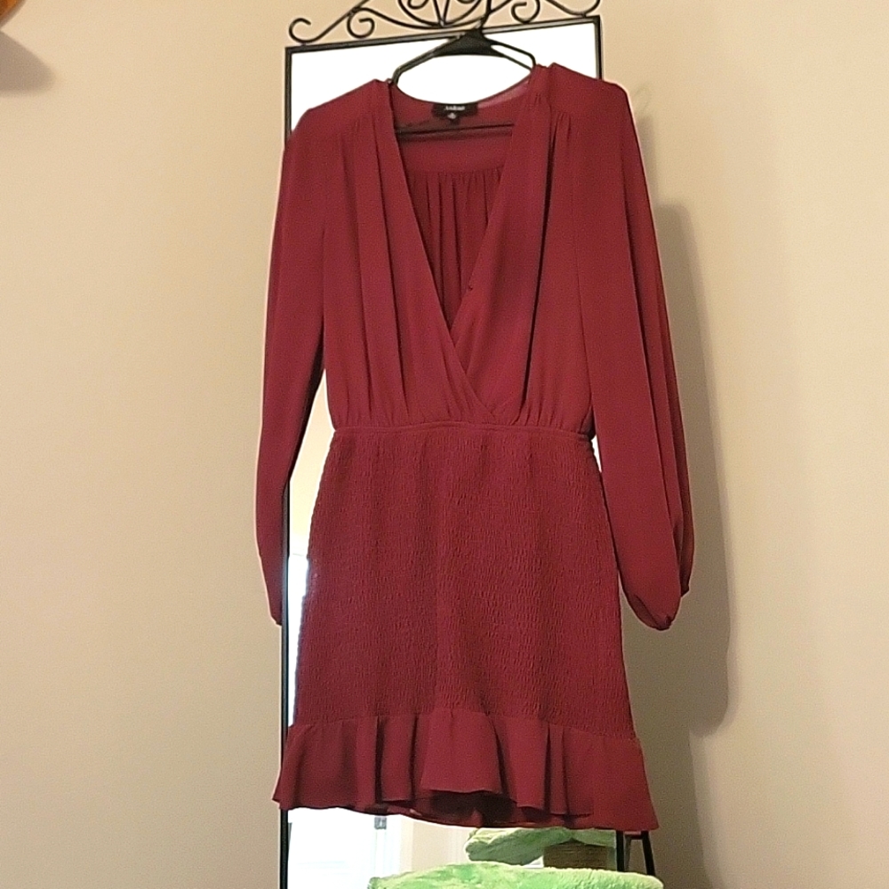 Aakaa Burgundy Mini Dress Size Small